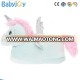 funny indoor slipper blue plush unicorn slippers