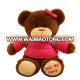 wholesale plush bear teddy bear with embroidery logo in tshirt