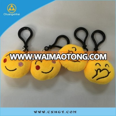 christmas promotion gift emoji keychain stuffed plush toy emoji keychain