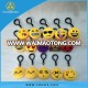 2016 Customize cute plush whatsapp emoji keychains