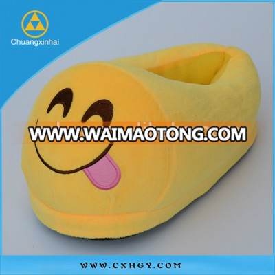 Plush Toy Emoticon Cushion Pillow Emoji Soft slippers Face With Stuck-Out Tongue And Winking Eye