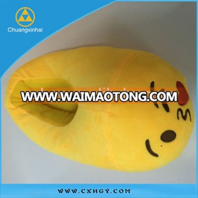 2015 hot Selling High Quality Soft Plush Emoji slipper