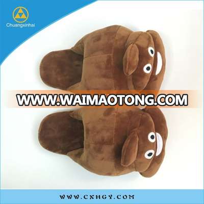 Hot selling indoor plush emoji slipper wholesale