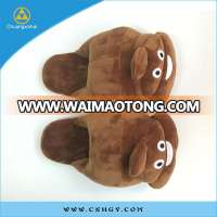 Hot selling indoor plush emoji slipper wholesale