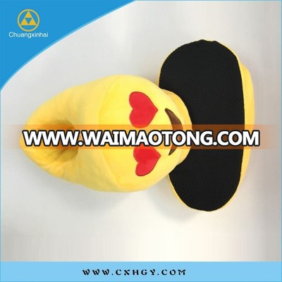 wholesale factory super soft plush emoji slipper shoes