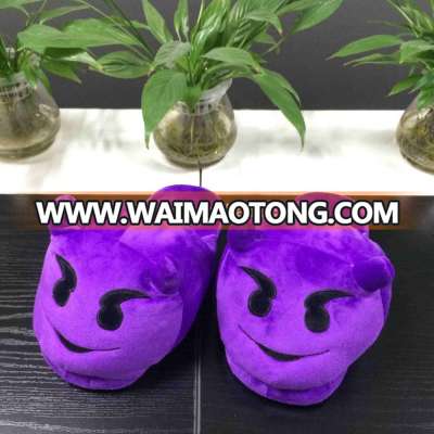 2016 comfortable Plush soft toy slippers with devil style